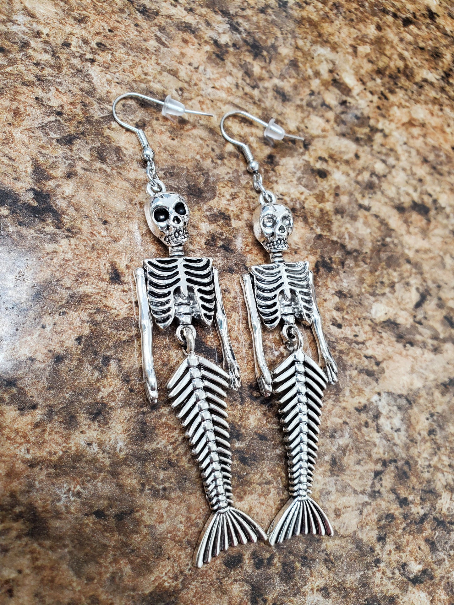 Mermaid Skeleton Earrings