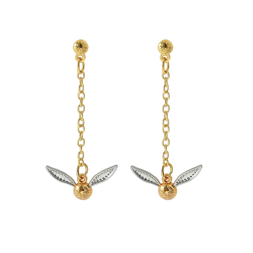 Flying Gold Ball Dangle Earrings