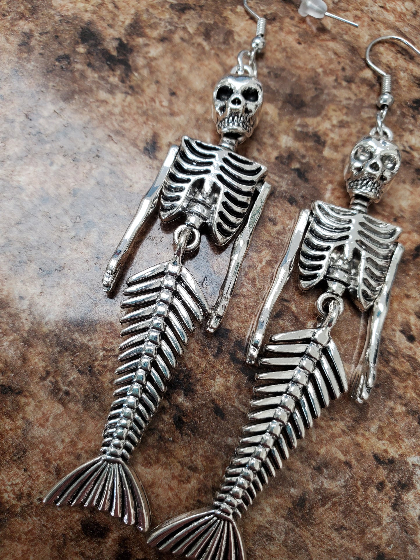 Mermaid Skeleton Earrings