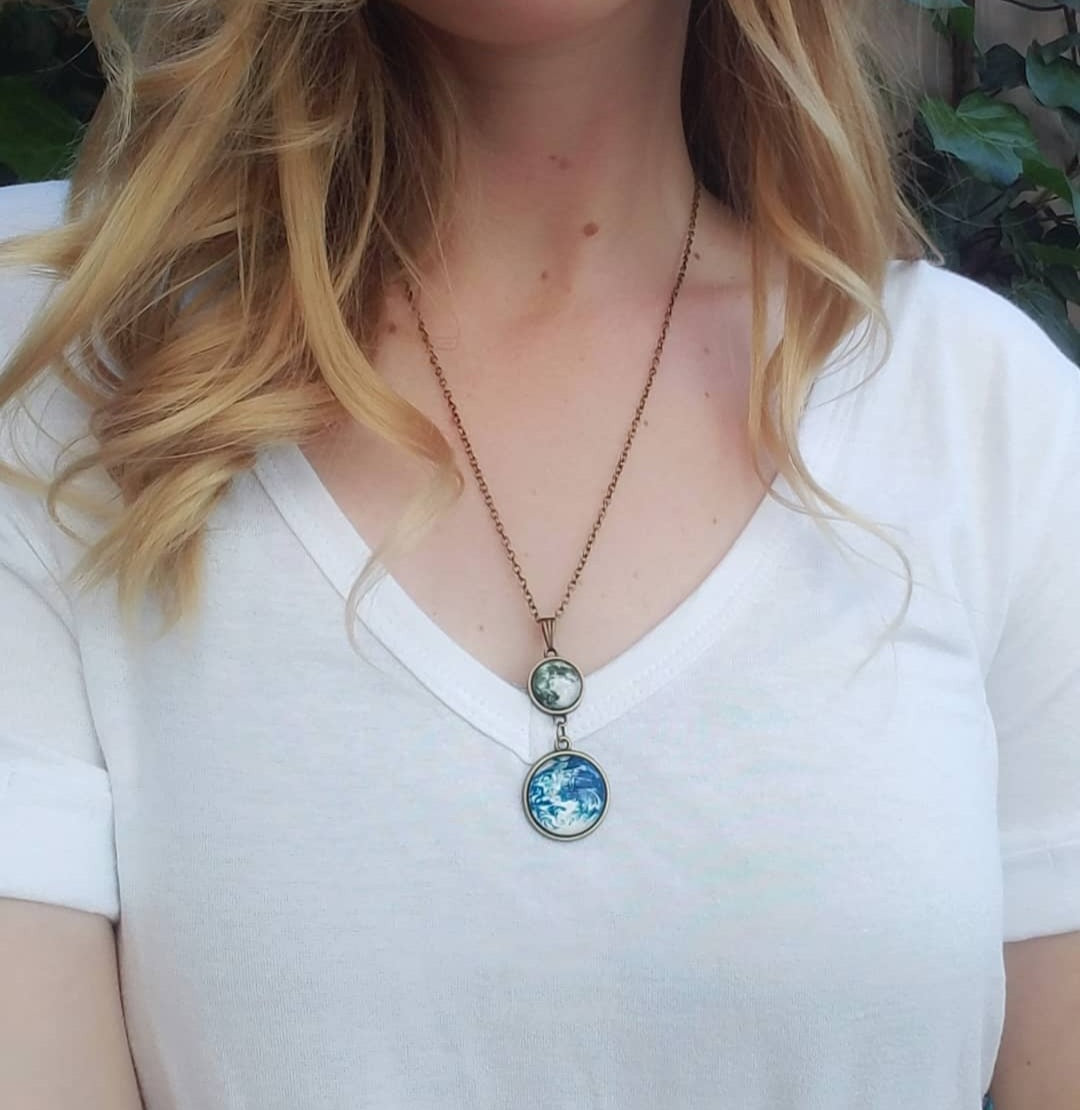 Moon & Earth Necklace