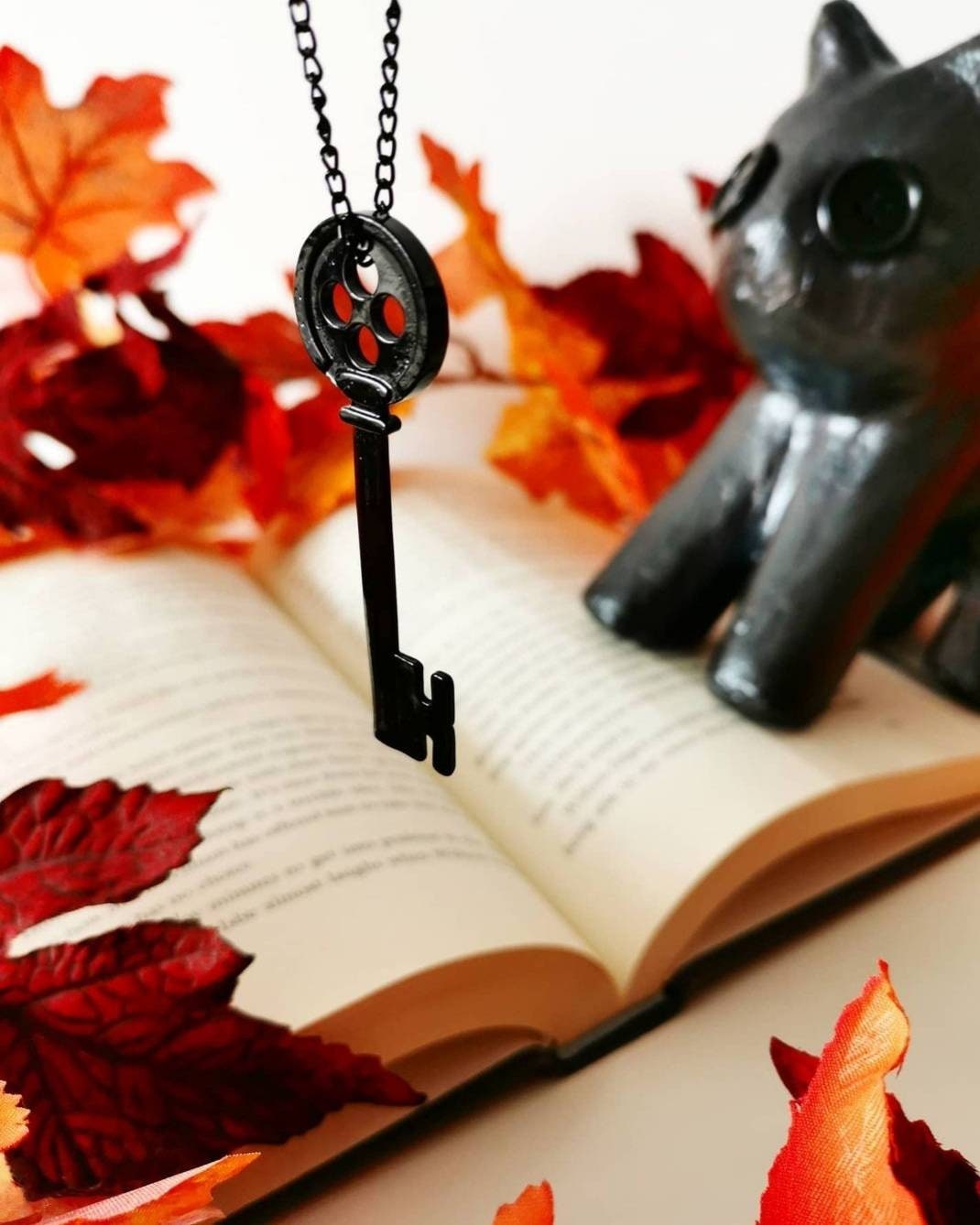 Button Key Necklace
