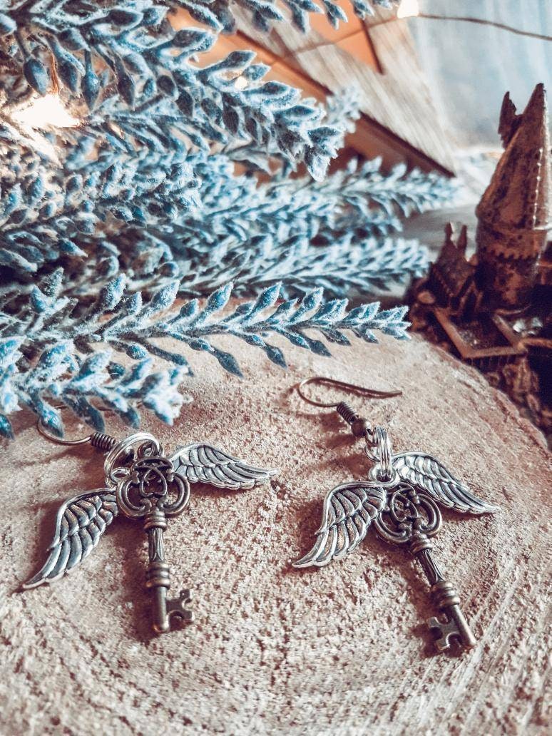 Flying Key Earrings