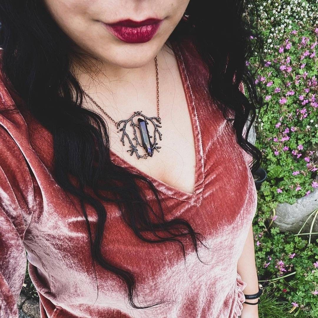 Purple Crystal Necklace