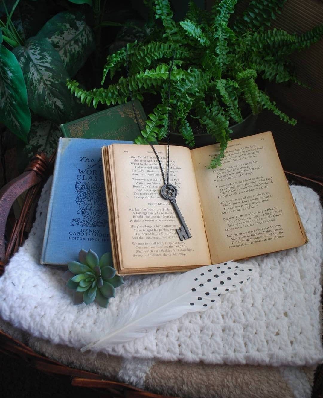 Button Key Necklace