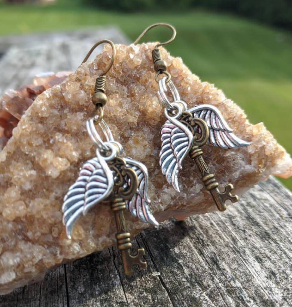Flying Key Earrings