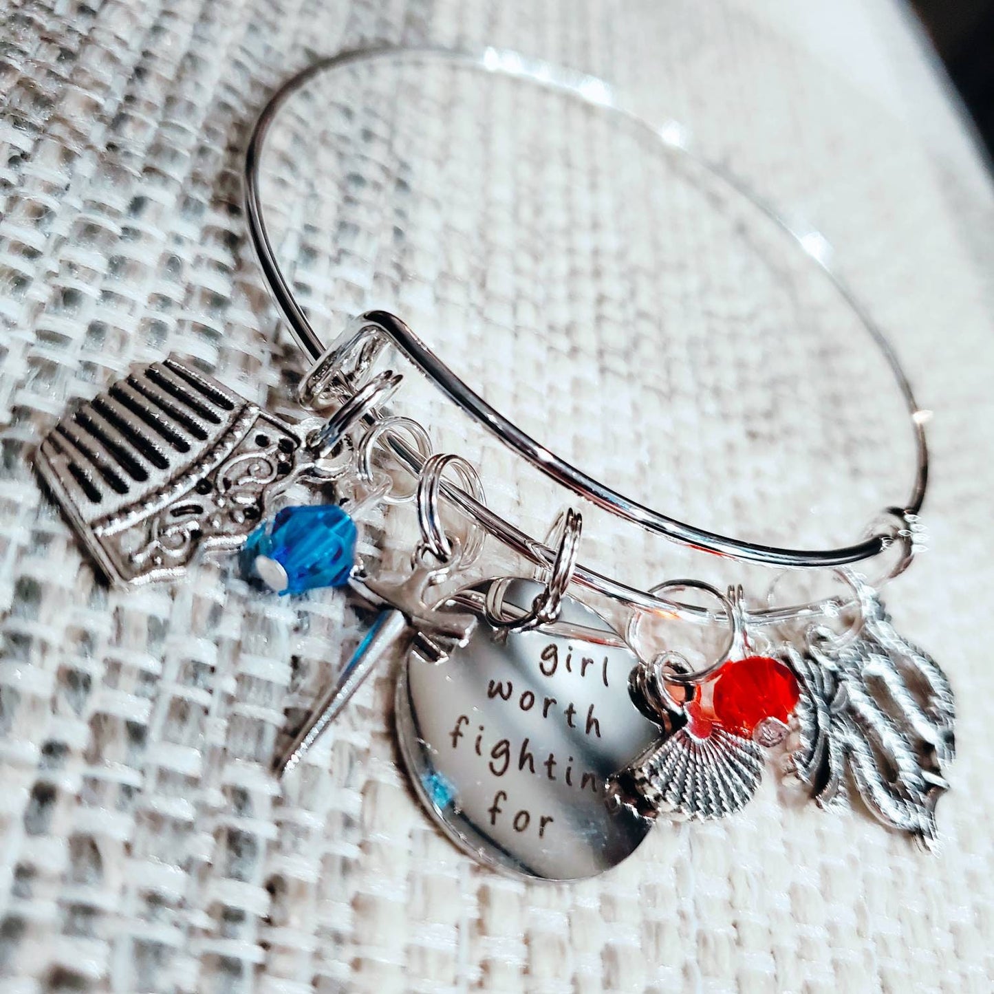 Girl Worth Fighting for Adjustable Bangle