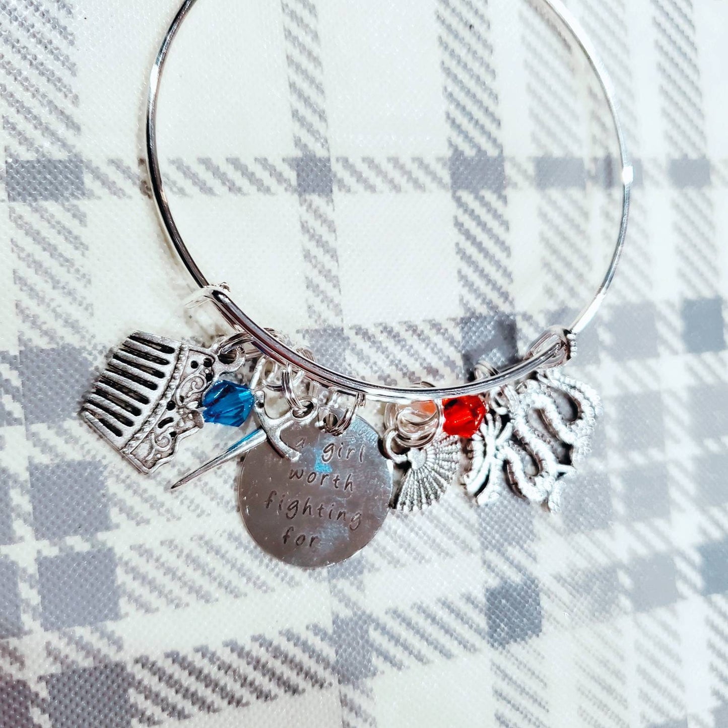 Girl Worth Fighting for Adjustable Bangle