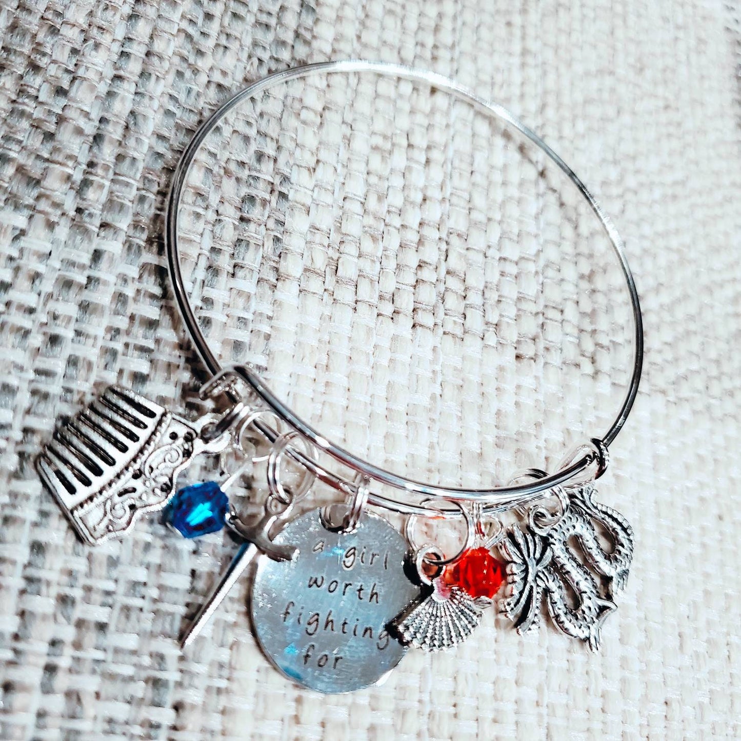 Girl Worth Fighting for Adjustable Bangle