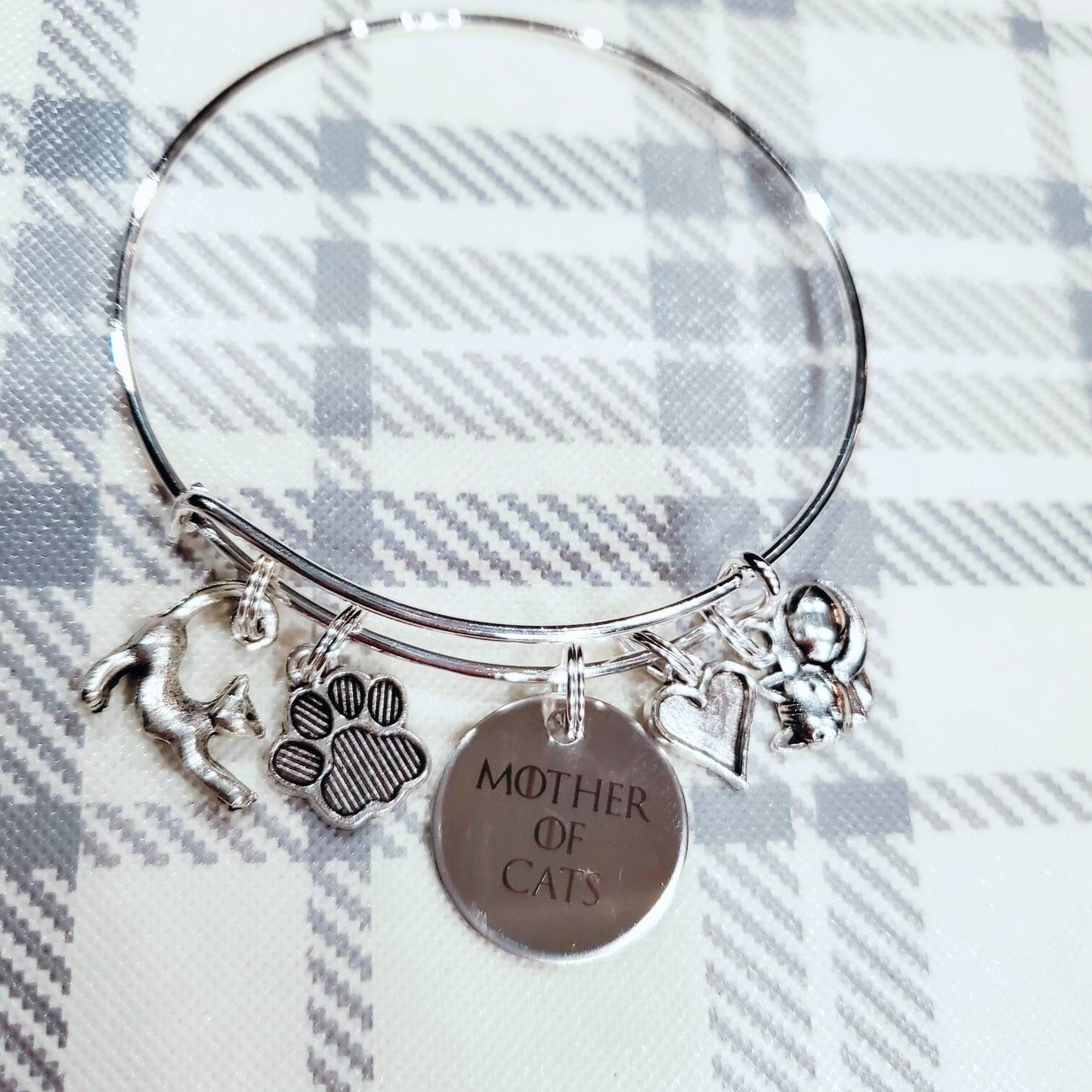 Mother of Cats Adjustable Bangle