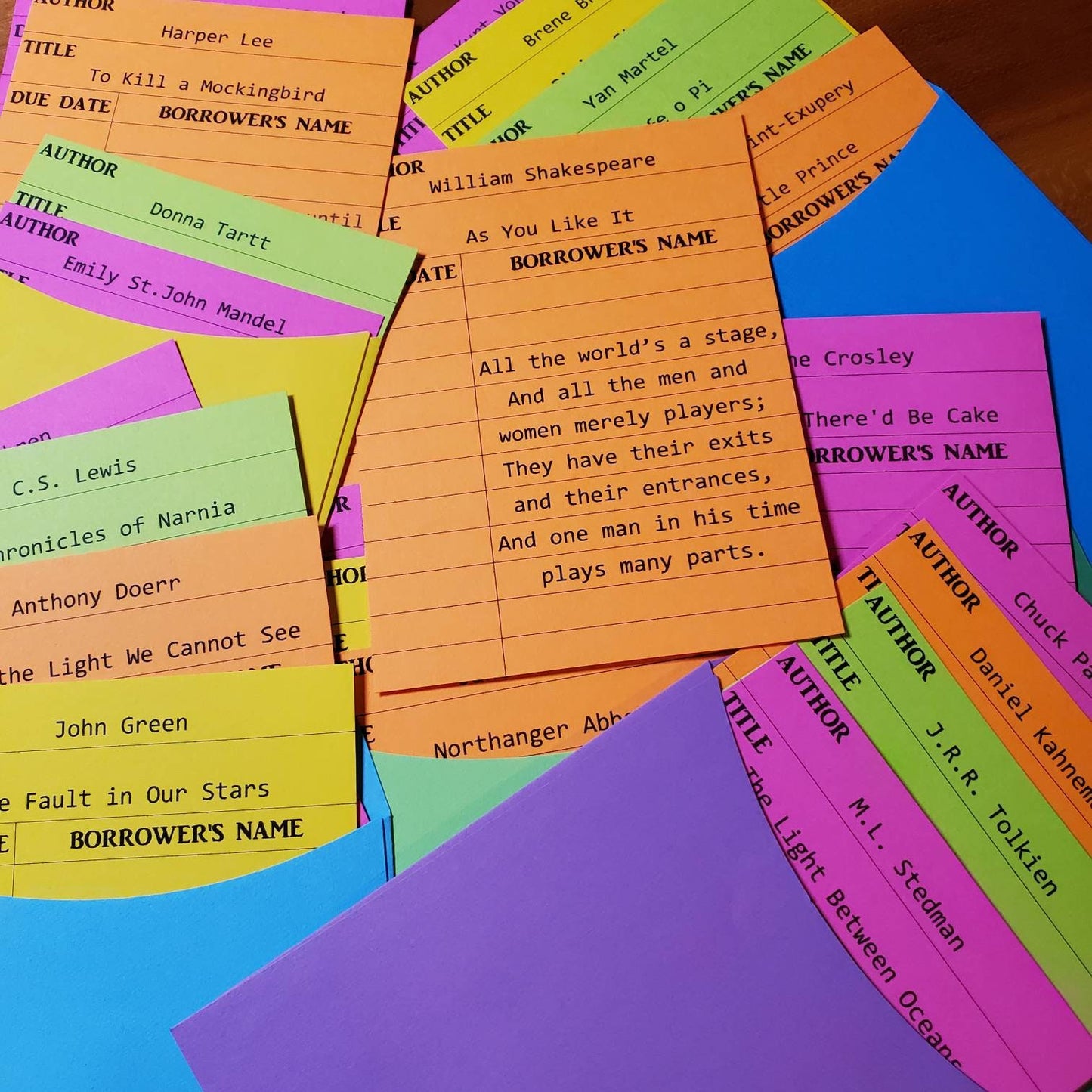 Library Card Bookmarks