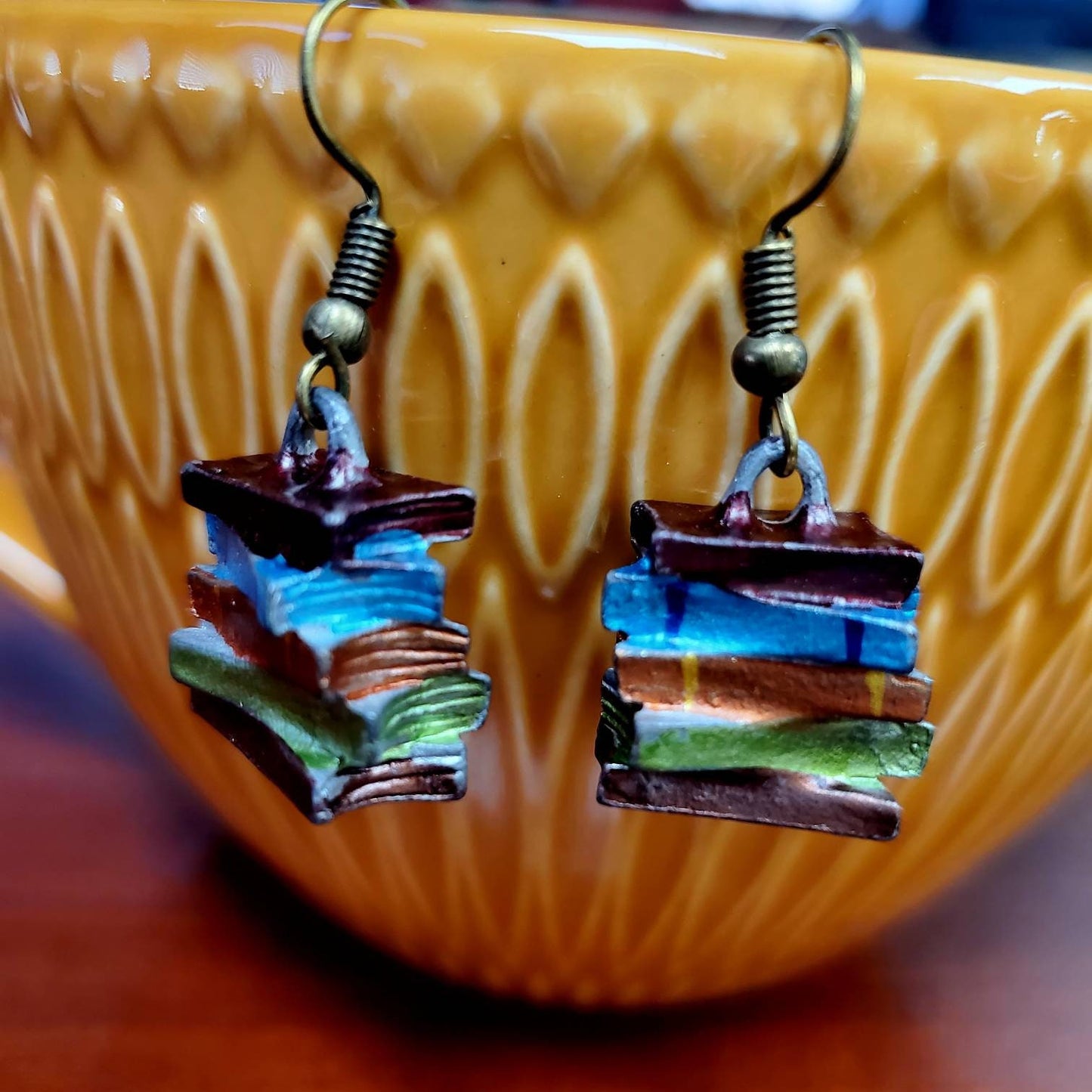 Book Stack Earrings