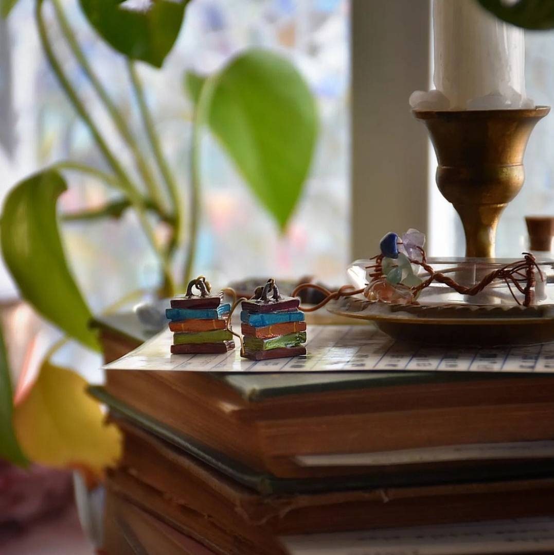 Book Stack Earrings