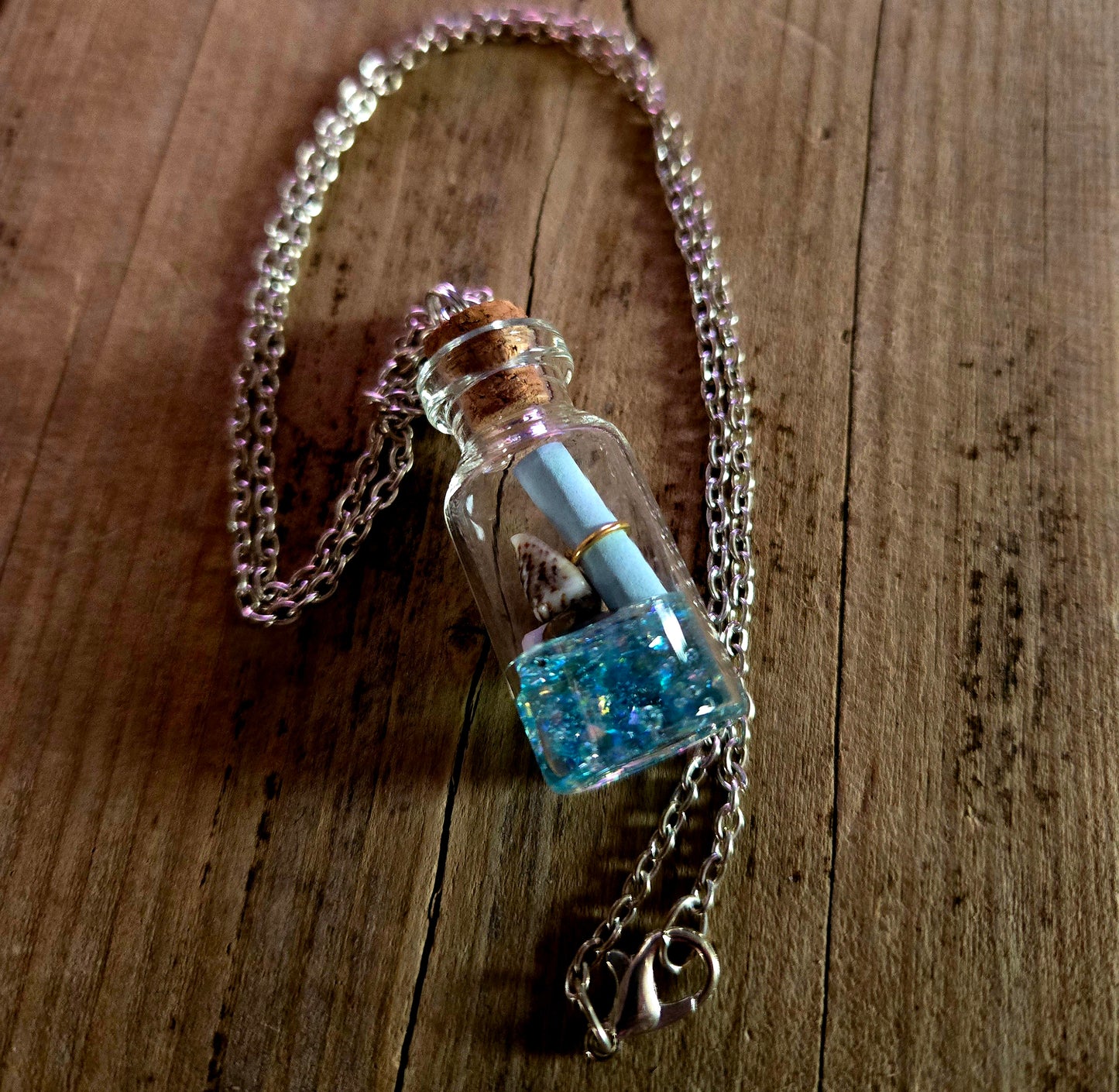 Pirate Map Jar Necklace