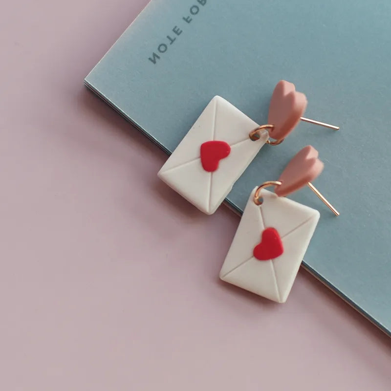 Valentines Clay Earrings