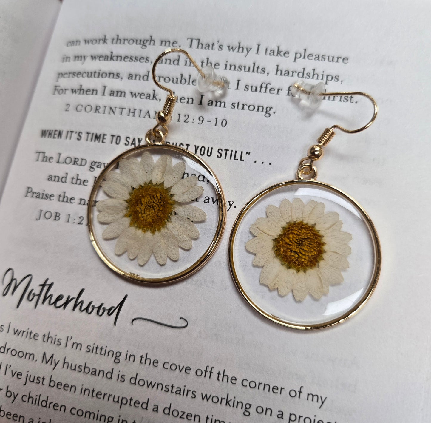 Pressed Flower Earrings