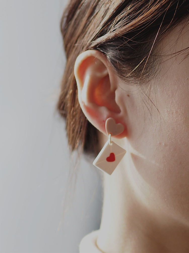 Valentines Clay Earrings