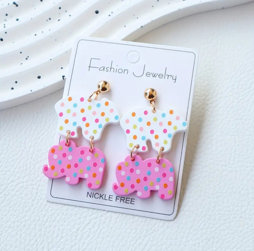Frosted Animal Cookie Earrings