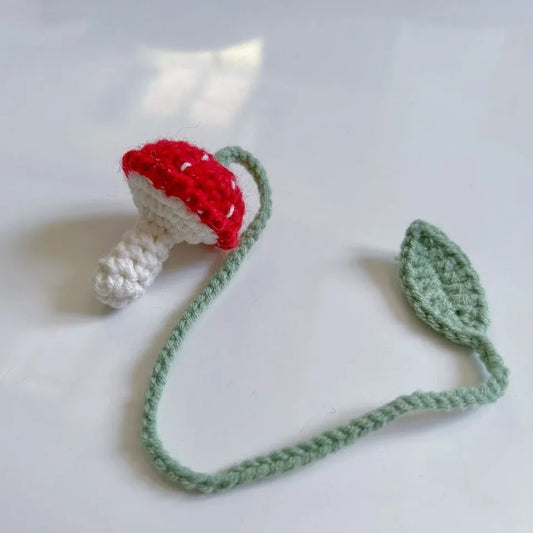 Crochet Mushroom Bookmark