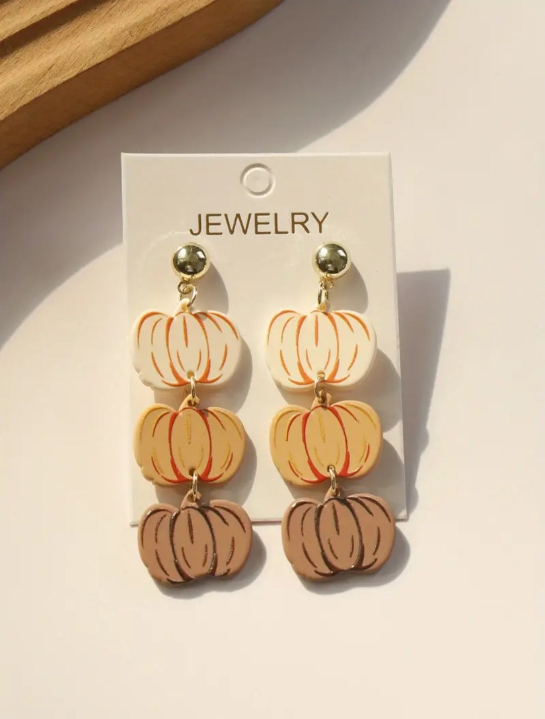 Tier Pumpkin Clay Earrings