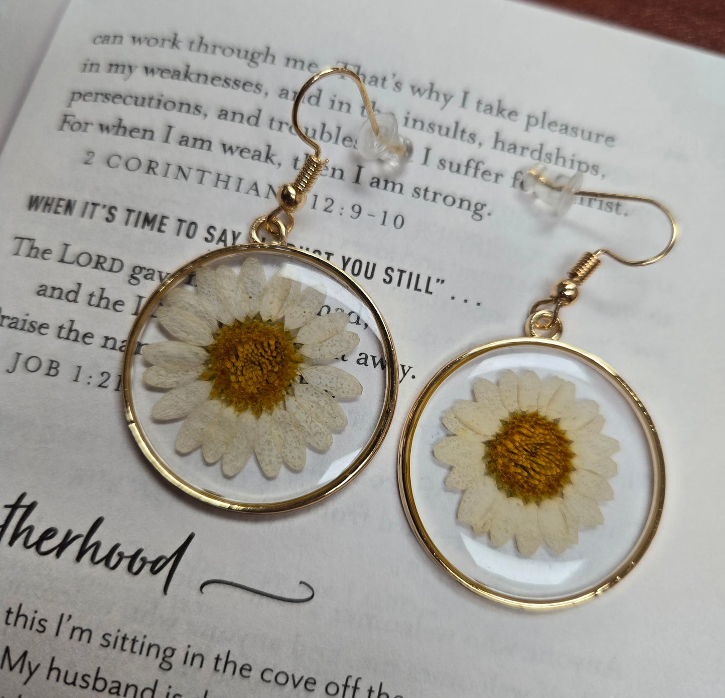 Pressed Flower Earrings