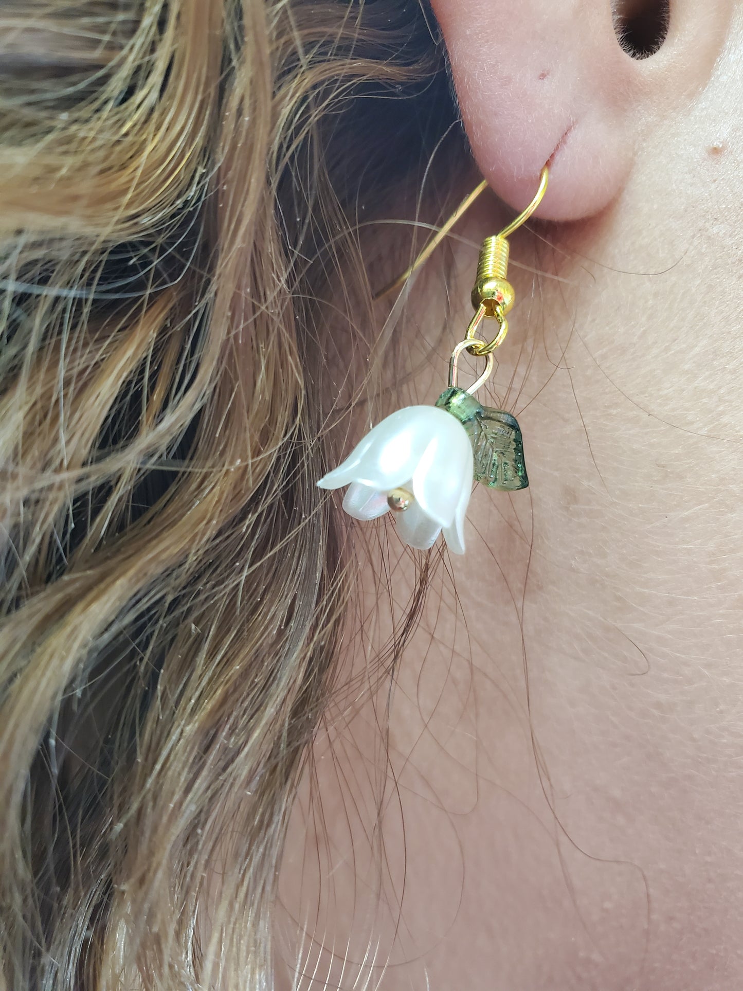 Pearl Bell Orchid Earrings