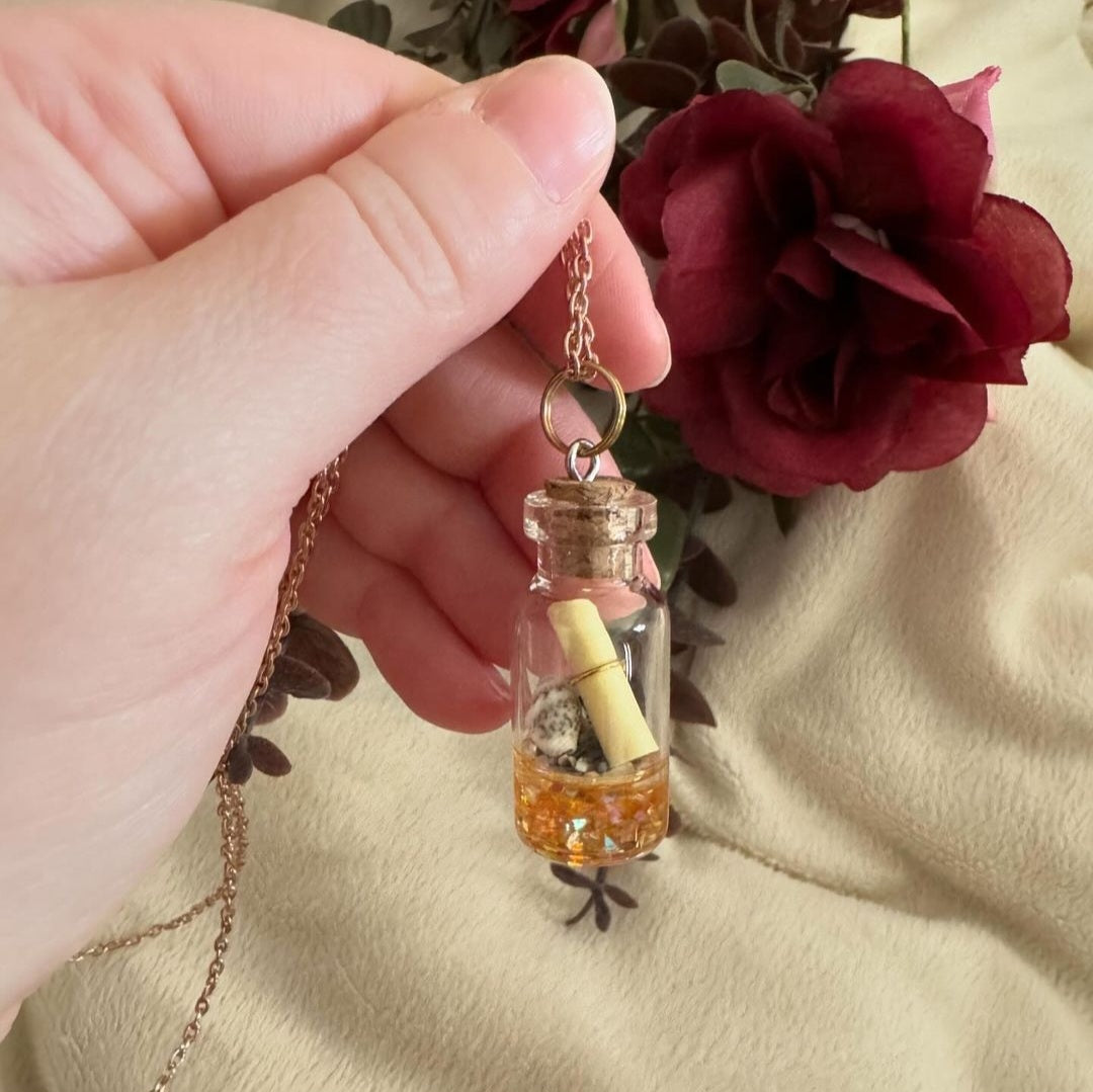 Pirate Map Jar Necklace