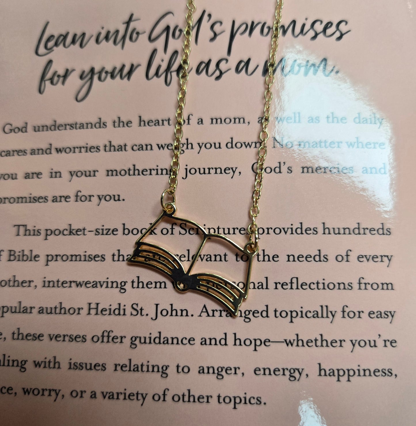 Open Book Necklace