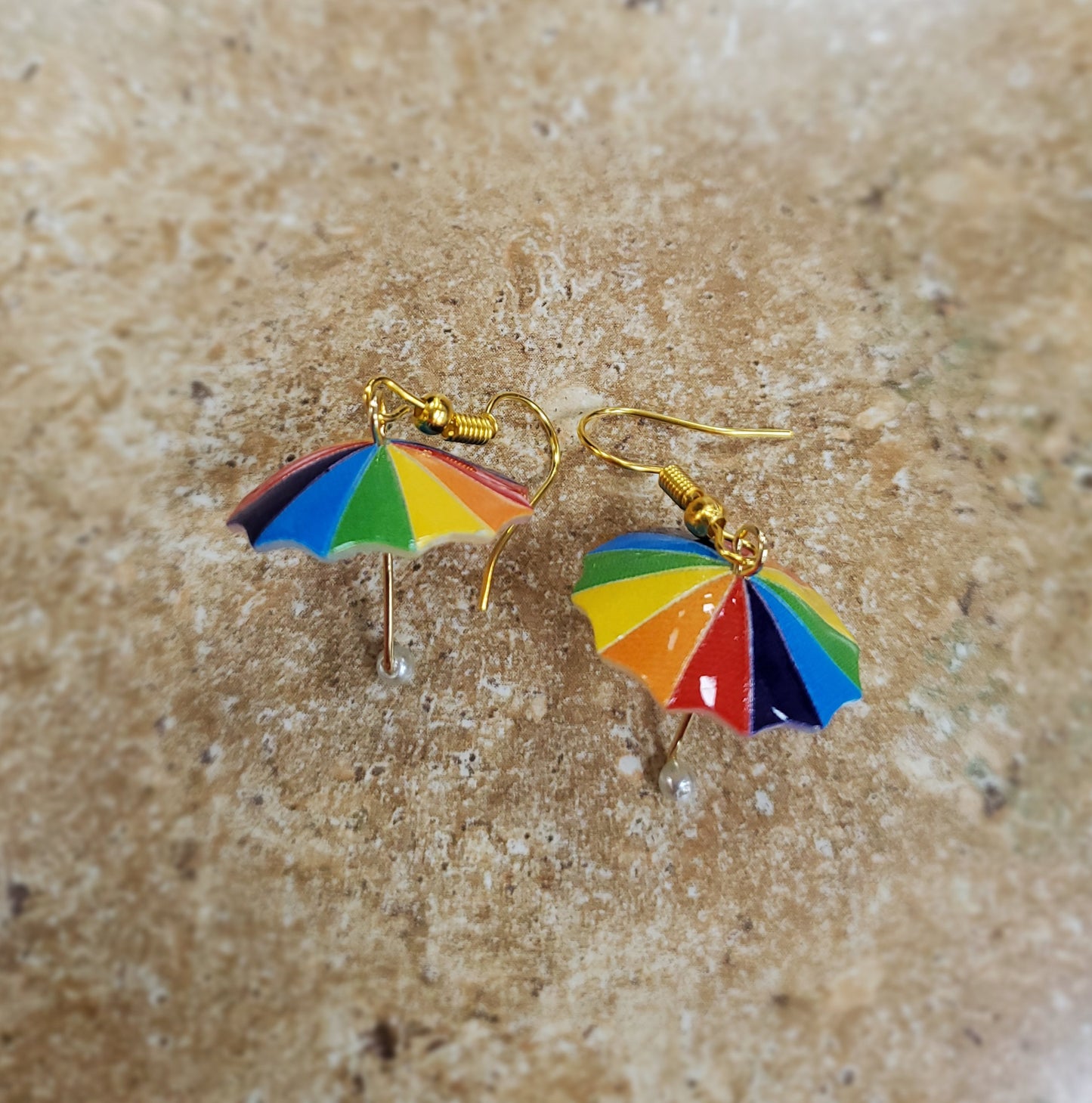 Rainbow Umbrella Earrings