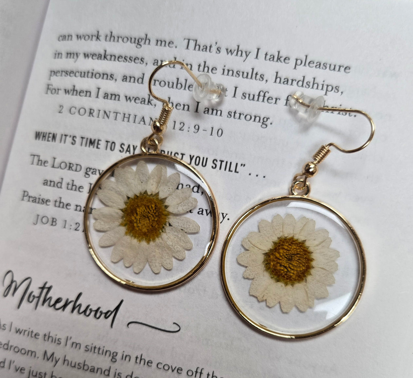 Pressed Flower Earrings