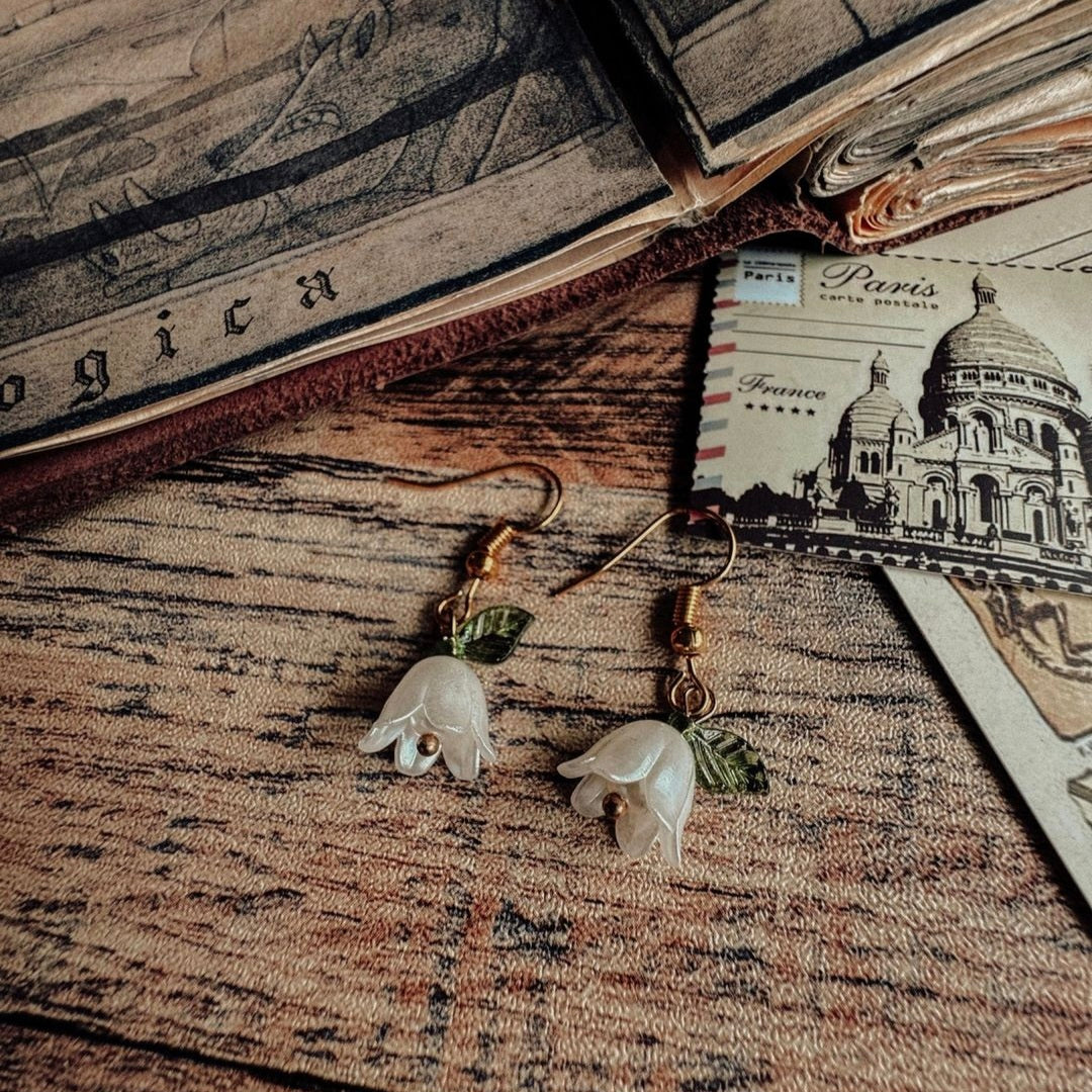 Pearl Bell Orchid Earrings