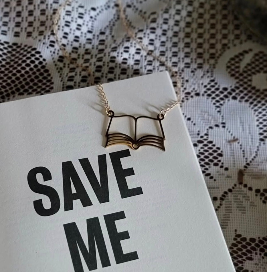 Open Book Necklace