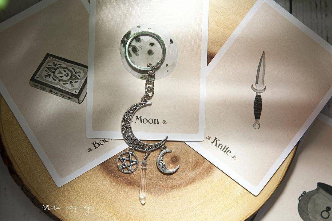 Moon Crystal Keychain