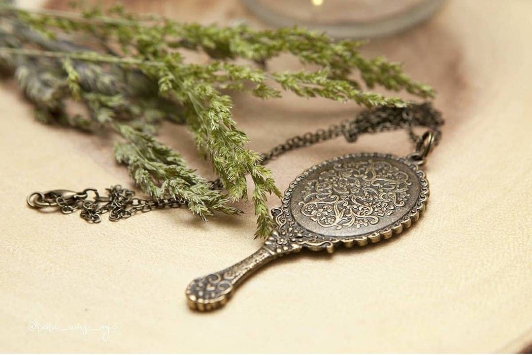 Antique Mirror Necklace