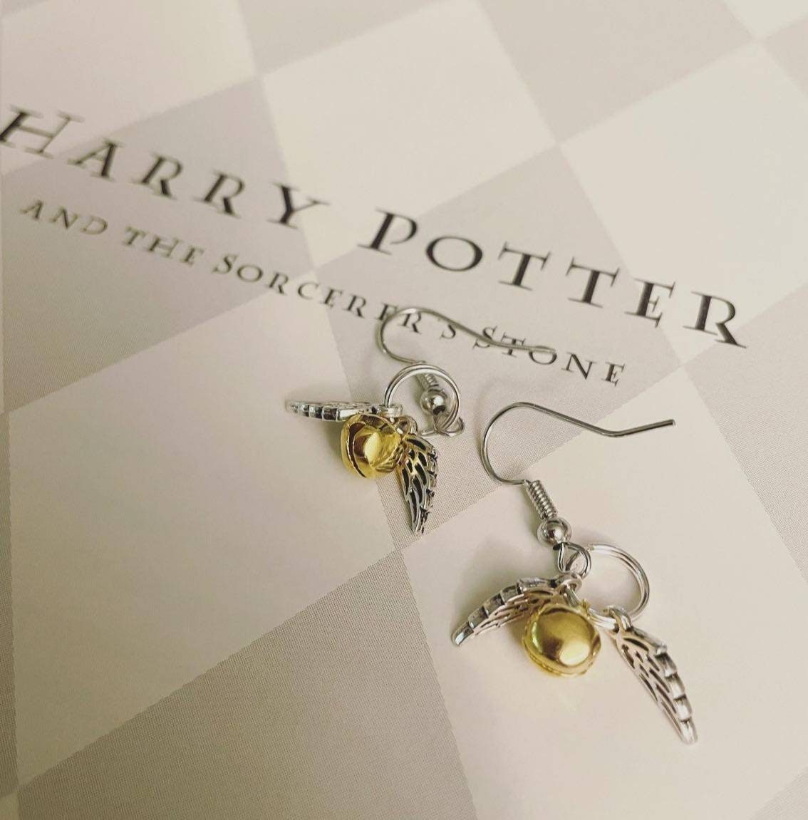 Tiny Flying Gold Bell Earrings