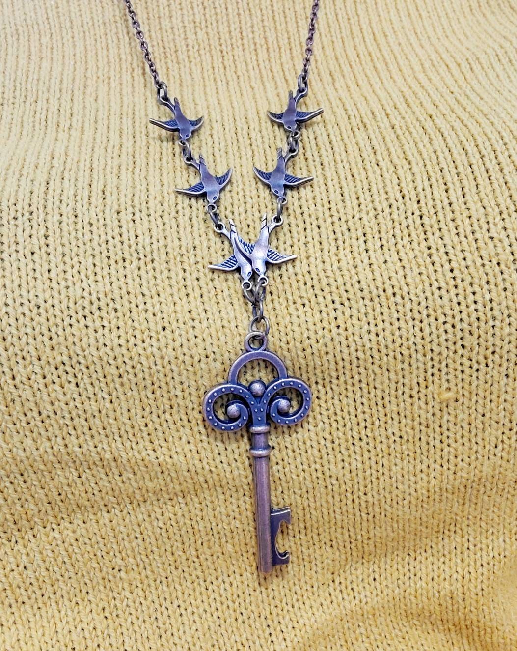 Bird Key Necklace
